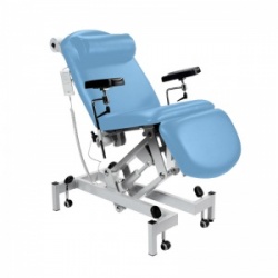 Sunflower Medical Cool Blue Fusion Electric Phlebotomy Chair with Tilting Seat