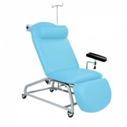 Sunflower Medical Cool Blue Fusion Fixed-Height Phlebotomy Chair with Locking Castors