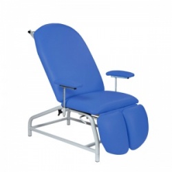 Sunflower Medical Mid Blue Fusion Fixed-Height Treatment Chair with Adjustable Feet