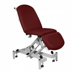 Sunflower Medical Red Wine Fusion Hydraulic Height Treatment Chair with Single Foot Section