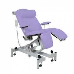 Sunflower Medical Lilac Fusion Powered Headrest Treatment Chair with Split Foot Section and Tilting Seat