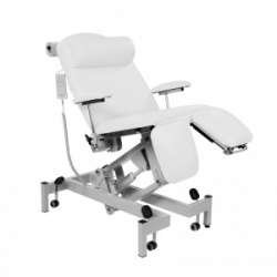 Sunflower Medical White Fusion Powered Headrest Treatment Chair with Split Foot Section and Tilting Seat