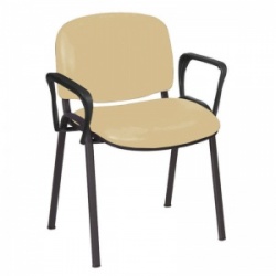Sunflower Medical Beige Vinyl Galaxy Visitor Chair with Arms