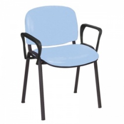 Sunflower Medical Cool Blue Vinyl Galaxy Visitor Chair with Arms