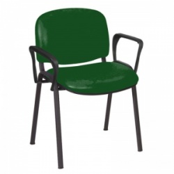 Sunflower Medical Green Vinyl Galaxy Visitor Chair with Arms