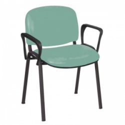 Sunflower Medical Mint Vinyl Galaxy Visitor Chair with Arms