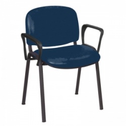 Sunflower Medical Navy Vinyl Galaxy Visitor Chair with Arms