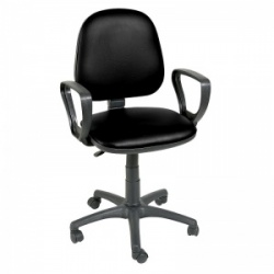 Sunflower Medical Black Gas-Lift Chair with Arm Rests