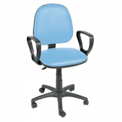 Sunflower Medical Sky Blue Gas-Lift Chair with Arm Rests