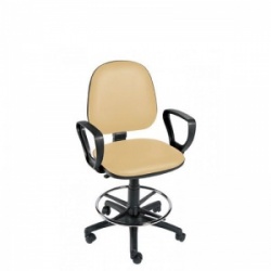 Sunflower Medical Beige Gas-Lift Chair with Foot Ring and Arm Rests
