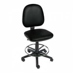 Sunflower Medical Black Gas-Lift Chair with Foot Ring