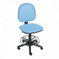 Sunflower Medical Sky Blue Gas-Lift Chair with Foot Ring