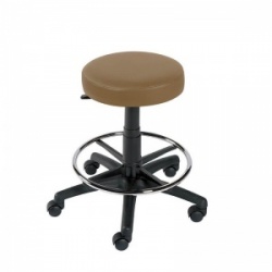 Sunflower Medical Walnut Gas-Lift Stool with Foot Ring