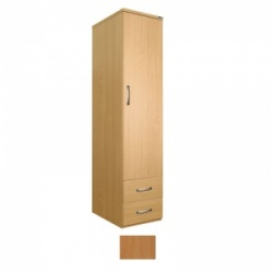 Sunflower Medical Beech Gents Single Wardrobe with Drawers