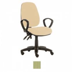 Sunflower Medical Pastel Green High-Back Twin-Lever Intervene Consultation Chair with Armrests and Black Base