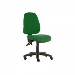 Sunflower Medical Green High-Back Twin-Lever Vinyl Consultation Chair with Black Base