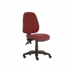 Sunflower Medical Red Wine High-Back Twin-Lever Vinyl Consultation Chair with Black Base