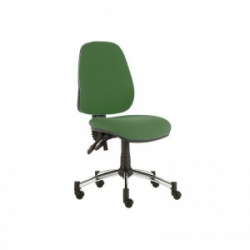 Sunflower Medical Green High-Back Twin-Lever Vinyl Consultation Chair with Chrome Base
