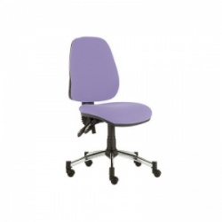 Sunflower Medical Lilac High-Back Twin-Lever Vinyl Consultation Chair with Chrome Base
