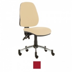 Sunflower Medical Red High-Back Twin-Lever Intervene Consultation Chair with Chrome Base