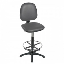 Sunflower Medical High-Level Grey Gas-Lift Chair with Foot Ring and Glides