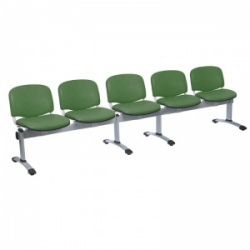 Sunflower Medical Green Vinyl Venus Visitor 5 Section Seating with Five Seats