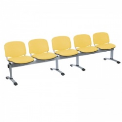 Sunflower Medical Primrose Vinyl Venus Visitor 5 Section Seating with Five Seats