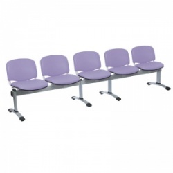 Sunflower Medical Lilac Vinyl Venus Visitor 5 Section Seating with Five Seats