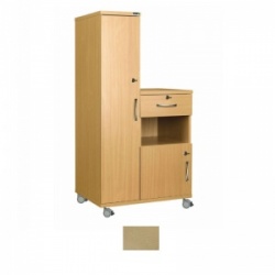 Sunflower Medical Maple Laminate-Faced MDF Left-Hand Wardrobe and Cabinet Unit