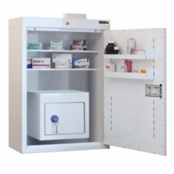 Sunflower Medical Medicine Cabinet 91 x 60 x 30cm with Warning Light and Inner Controlled Drug Cabinet