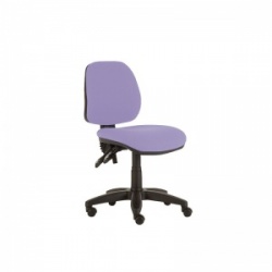Sunflower Medical Lilac Mid-Back Twin-Lever Vinyl Consultation Chair with Black Base