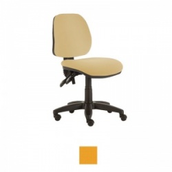 Sunflower Medical Yellow Mid-Back Twin-Lever Intervene Consultation Chair with Black Base