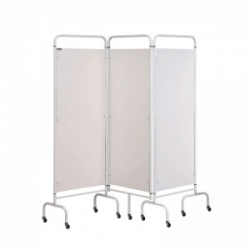 Sunflower Medical White Mobile Three-Panel Folding Hospital Ward Screen