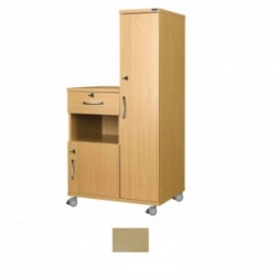 Sunflower Medical Maple Laminate-Faced MDF Right-Hand Wardrobe and Cabinet Unit