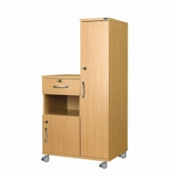 Sunflower Medical Oak MFC Right-Hand Wardrobe and Cabinet Unit