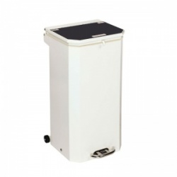 Sunflower Medical 70 Litre Clinical Hospital Waste Bin with Black Lid for Domestic Waste