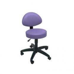 Sunflower Medical Lilac Gas-Lift Stool with Back Rest