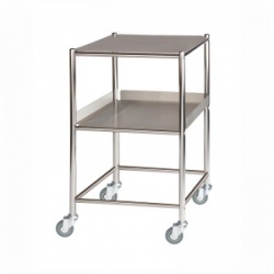 Sunflower Medical Surgical Trolley 46 x 52 x 86cm with One Stainless Steel Tray and Shelf