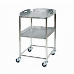 Sunflower Medical Surgical Trolley 46 x 52 x 86cm with Two Stainless Steel Trays