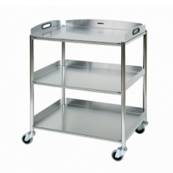 Sunflower Medical Surgical Trolley 66 x 52 x 86cm with Three Stainless Steel Trays