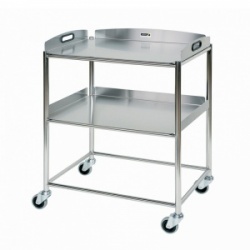 Sunflower Medical Surgical Trolley 66 x 52 x 86cm with Two Stainless Steel Trays