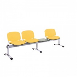 Sunflower Medical Primrose Vinyl Venus Visitor 4 Section Seating with Table and Three Seats
