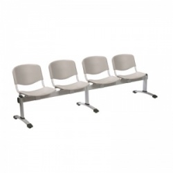 Sunflower Medical Grey Plastic Venus Visitor 4 Section Seating with Four Seats