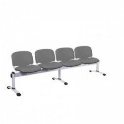 Sunflower Medical Grey Vinyl Venus Visitor 4 Section Seating with Four Seats