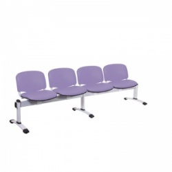 Sunflower Medical Lilac Vinyl Venus Visitor 4 Section Seating with Four Seats