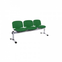 Sunflower Medical Green Vinyl Venus Visitor 3 Section Seating with Three Seats