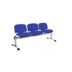 Sunflower Medical Mid Blue Vinyl Venus Visitor 3 Section Seating with Three Seats