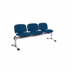 Sunflower Medical Navy Vinyl Venus Visitor 3 Section Seating with Three Seats