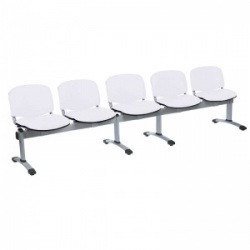 Sunflower Medical White Vinyl Venus Visitor 5 Section Seating with Five Seats