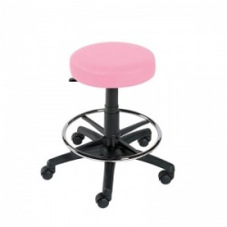 Sunflower Medical Salmon Gas-Lift Stool with Foot Ring